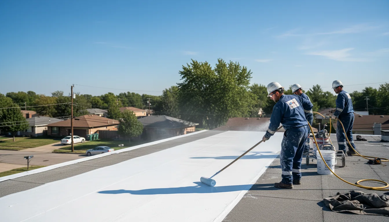 Commercial roof coating in Kell, IL near me